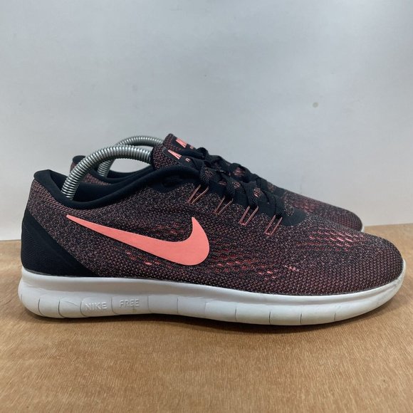 Nike Shoes - Nike Free RN Women Size 10 Black Orange Training Running Shoes 831509-008